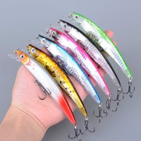 1Pcs Sinking Wobbler Minnow Laser Fishing lure 12cm 20g Crankbait Artificial Hard Bait Carp Pike Bass Fishing Tackle