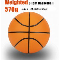 Weighted Silent Basketball 570g Size 7 and 450g Size 5 Standard Noiseless Basketball PU Foam Airless Indoor Training Quietly