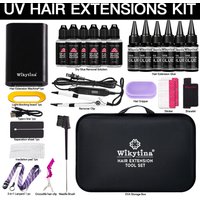 Professional UV Light Hair Extension Kit 2025 with V Light Tools Glue And Curing Lighter for Home Or Salon Use