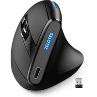 ZELOTES F-36A 2.4G Wireless Mouse Charging Blu-ray 6-button Optical mouse 3 level DPI black mouse