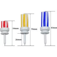 4Pcs/lot Plastic Golf Tees Brush Unbreakable Tee 54/70/83mm Golfing Tees Plastic Long Ball Base Low Friction Brush Support Tee