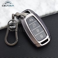 3/4/5 Button TPU Key Fob Cover with Keychain for Hyundai Elantra GT Sport Santa Fe Palisade Kona Keyless Entry Smart Key Case