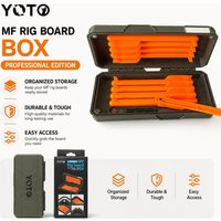 YOTO European Carp Fishing Tackle Box with 9 Magnetic Rod Line Organizers for Hooks, Swivels & Tackle Storage