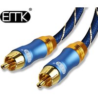 EMK RCA Cable Digital Coaxial Audio Cable Stereo Audio RCA to RCA Male Coaxial Cable Hifi Subwoofer Cable for DVD TV Speaker