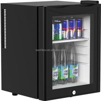 Sachikoo 30L Portable Energy Efficient Hotel Guest Room Thermoelectric Fridge with Glass Door