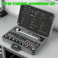 AliExpress NONE New Ratchet Screwdriver 40 in 1 Set Magnetic Wrench Semi-automatic Multi-purpose Sleeve Toolbox Bicycle Repair Tools Tools Kit