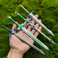 22cm Goddess Master Sword Series Keychain LoZ Game Peripherals All Metal Master Sword Model Collection Crafts