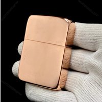 2026 New 1941 Model Red Copper Kerosine Lighter, Retro Windproof Flint Wheel, Oxidized Finish, Men's Collectible Gift