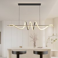 Żyrandol Nowoczesny Stół Jadalny Lampa Wisząca Oświetlenie Domowe Dekoracja Salonu Bar Liniowa Falowana Lampa Minimalistyczny Jadalnia