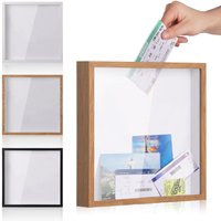 New Wall Mounted Travel Shadow Box Top Loading Transparent Memory Frame Boxes Square Simple Photo Frame Home Decor