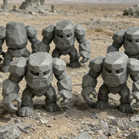 Giant rock monster ornament, stone monster figure model, gothic monster-themed ornament