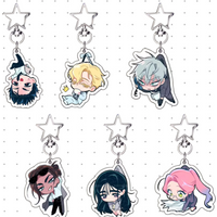 Popular Anime Keychains ALIEN STAGE Pendant Car KeyChain Acrylic MIZI SUA TILL IVAN HYUNA LUKA Fans cosplay Accessories Gifts