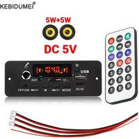 Bluetooth 5.0 MP3 Decoder Board DC 5V 10W Amplifier MP3 Player Car FM Radio Module Microphone TF USB Handsfree Call Record