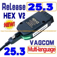 2026 Popular VCDS VAGCOM 25.3 HEX CAN USB Obd2 Scanner FOR VW AUDI Skoda Seat VAG Multilingual ATMEGA162 AUTOCOM VAG HEX V2 TOOL