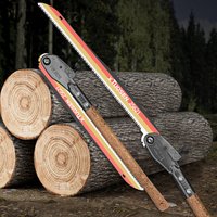 Piła składana do użytku zewnętrznego 112 cm - Piła do przycinania z stali manganowej do cięcia drewna, przedłużona piła ręczna z drewnianym uchwytem