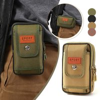 Men Canvas Belt Bag Vertical /Horizontal Waist Pouch Large Capacity Sport Hunting Belt Bag Anti‑Wear Phone Fanny Pack Hiking Bag