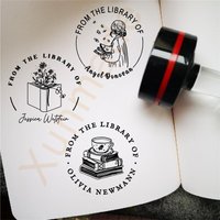 From the library of stamp ex libris self inking book stamp This book belongs to personalized library ink stamp Bookplate Stamps