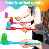 Birthday Party Spoon Race Game Set Wooden Egg Balance Game Relay Race Games for Kids Eggs Hunt Game Outdoor Lawn Games