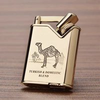Personalized Retro Pure Copper Kerosene Lighter with Slant Wheel Side Slip Ignition Wheel Lighter Unusual Smoking Tool for Men