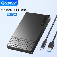 ORICO 2,5-Zoll-HDD-Gehäuse Typ C USB 3.1 auf SATA3.0 2,5-Zoll-USB 3.1 Gen1 SSD-Gehäuse 5 Gbit/s HDD-Box-Unterstützung UASP Externe SSD