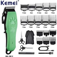 Kemei Pet Grooming Hair Clippers Rechargeable Cat Hair Trimmer for Dogs Professional Electric Rechargeable Cats Shaver KM-cw10