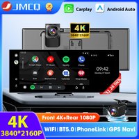 Portable 11.26 inch 4K Car DVR Wireless Carplay Android Auto GPS Navigation Dashcam BT5.0 Dashboard Video Recorder FM AUX