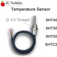 1PCS SHT40 SHT30 SHT20 SHTC3 Digital Temperature Sensor Stainless Steel Probe with G 1/2 Thread I2C IIC Interface