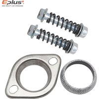 2 Hole Diamond Shape Car Exhaust Flange KIT Universal 304 Stainless Steel Stamped Exhaust Flange 51mm 63mm 76mm