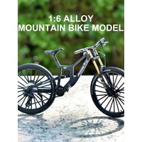 AliExpress NONE 1:8 Scale Shock Absorption Mountain Finger Bike - Premium Diecast Alloy Simulation Bicycle Toy for Collection