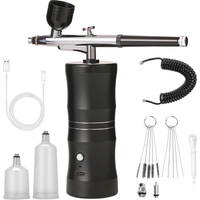 Airbrush Kit with Compressor Portable Air Brush Painting Set for Makeup Tattoo Nail Art Cake Decorating Craft Model