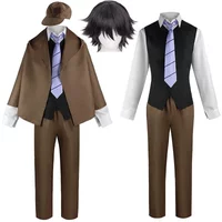 Edogawa Ranpo cosplay Costume Detective Uniform Suit Edogawa Rampo Outfits with Hat for Halloween Comic Con # 1 # W.