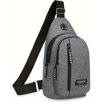 Chest bag, men's crossbody bag, casual sports single shoulder waterproof and wear-resistant backpack, large capacity portable he