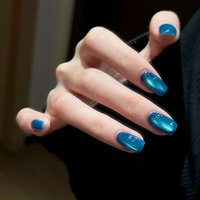 1pcs WS Starry Sky Blue Cat Eye Gel Nail Polish Fantasy Night Starry Sky Sparkle New Treasure Blue Star Glass Cat Eye Nail Art