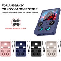 For Anbernic RG477V Game Console Soft Protective Silicone Case With 4Pcs Joystick Caps Soft Case RG477V Game Accessories