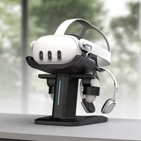 RGB VR Charging Dock for Meta Quest 3 Headset Controller Display Mount Station VR Display Stand for Meta Quest 3s Charging Stand