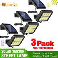 Solar Split Wall Lamp COB LED Motion Sensor 3 Mode Waterproof Security Street Light Outdoor Garden Decoration