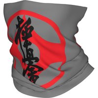 Custom K-Kyokushins K-Kaikans Neck Gaiter Men Women UV Face Shield Winter Japan Kanji Taijutsu Logo Bandana Scarf for Cycling