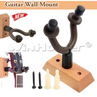 Guitar Wall Mount 1 Pack Hardwood Guitar Hanger Wall Hook Holder Stand with Screws Guitar Wall Mount Hanger for Acoustic Guitar