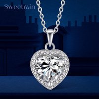1CT Heart Cut Moissanite Necklace for Women Dainty 18k Gold Plated 925 Sterling Silver Neck Chain Pendant with GRA Certificate