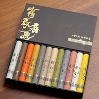 Chinese 12 kinds of scented Incense Stick Gift Box Set natural linear Aromatherapy For Home Indoor Yoga Zen Meditation Soothing