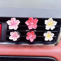 4/6pcs Car Perfume Clip Flower Air Outlet Decorations Car Air Conditioner Air Vent Personalized Interior Decoration Accessories