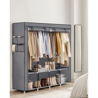 Armoire en tissu SONGMICS, 4 ventilateurs à main suspendus, avec étagères, 4 poches latérales