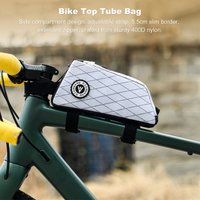 Bike Top Tube Bag Waterproof Bike Front Frame Bag Extra Long Cycling Accessories Upper Pipe Nylon Pouch Pack for Outdoor Cycling