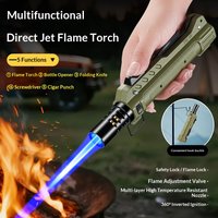 Kitchen Cooking Powerful Metal Gas Lighter Windproof Outdoors Torch Flame Jet Barbecue Smoking Accessories Cigar Lighters