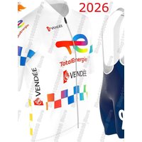 AliExpress NONE Maillot Total Energies 2026 Team Cycling Jersey Set Bicycle France Tour Clothing Road Bike Shirts Suit Bicycle Bib Shorts MTB
