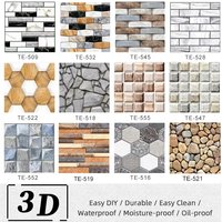 10/5PCS Wall Sticker Waterproof PVC Imitation Brick Wallpapers for TV Wall Living Room Bedroom Kitchen Kids Room Painted Surface