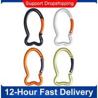 Fish-shaped Carabiner Hooks Camping Equipment, Alloy Aluminum Survival Mountaineering Climbing Hook, Outdoor Carabiner for Keys