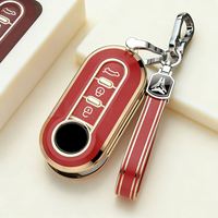3 Button TPU Car Key Case Cover for Fiat 500 Ducato Panda 500L Punto Lancia Musa for Citroen Car Keyring Keychain Auto Accessory