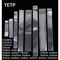 TETP 200 pièces sacs auto-adhésifs longs transparents pour Bracelet collier crayon bijoux cadeaux accessoires emballage stockage sac en plastique