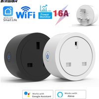 WiFi Tuya Smart Socket UK Plug Support Smart Life App with Metering Timer Countdown Switch Alexa Google Home Voice Control